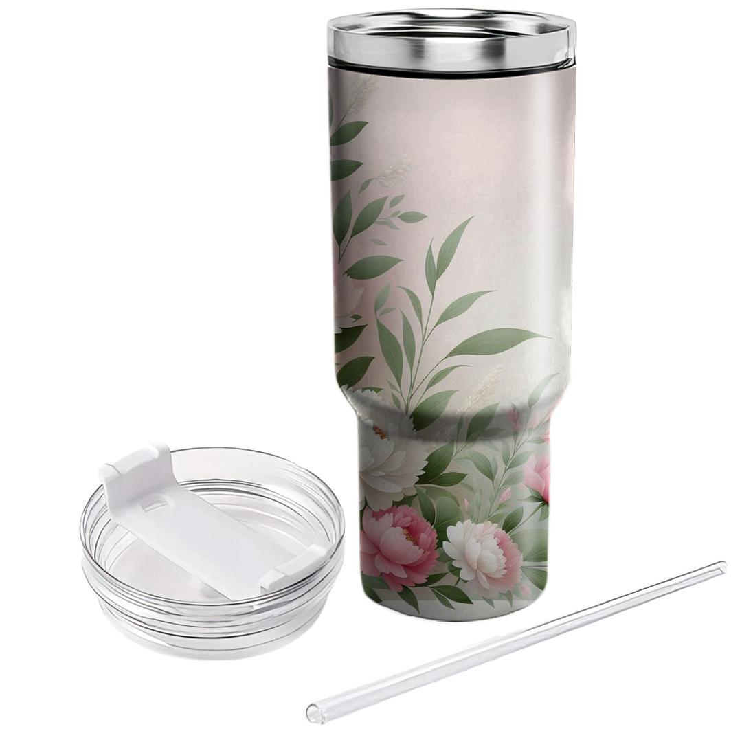 Enchanting Peony Blooms  Tumbler Cups