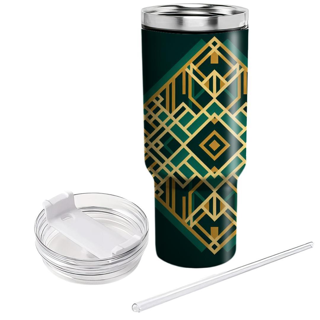 Art Deco Diamond Lattice  Decorative Tumblers