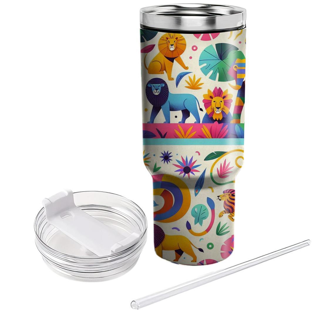 Playful Jungle Animals  Insulated Tumblers