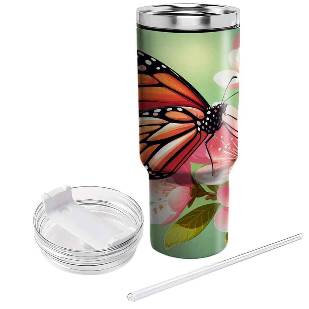 Monarch Butterfly Blossom  Travel Tumblers