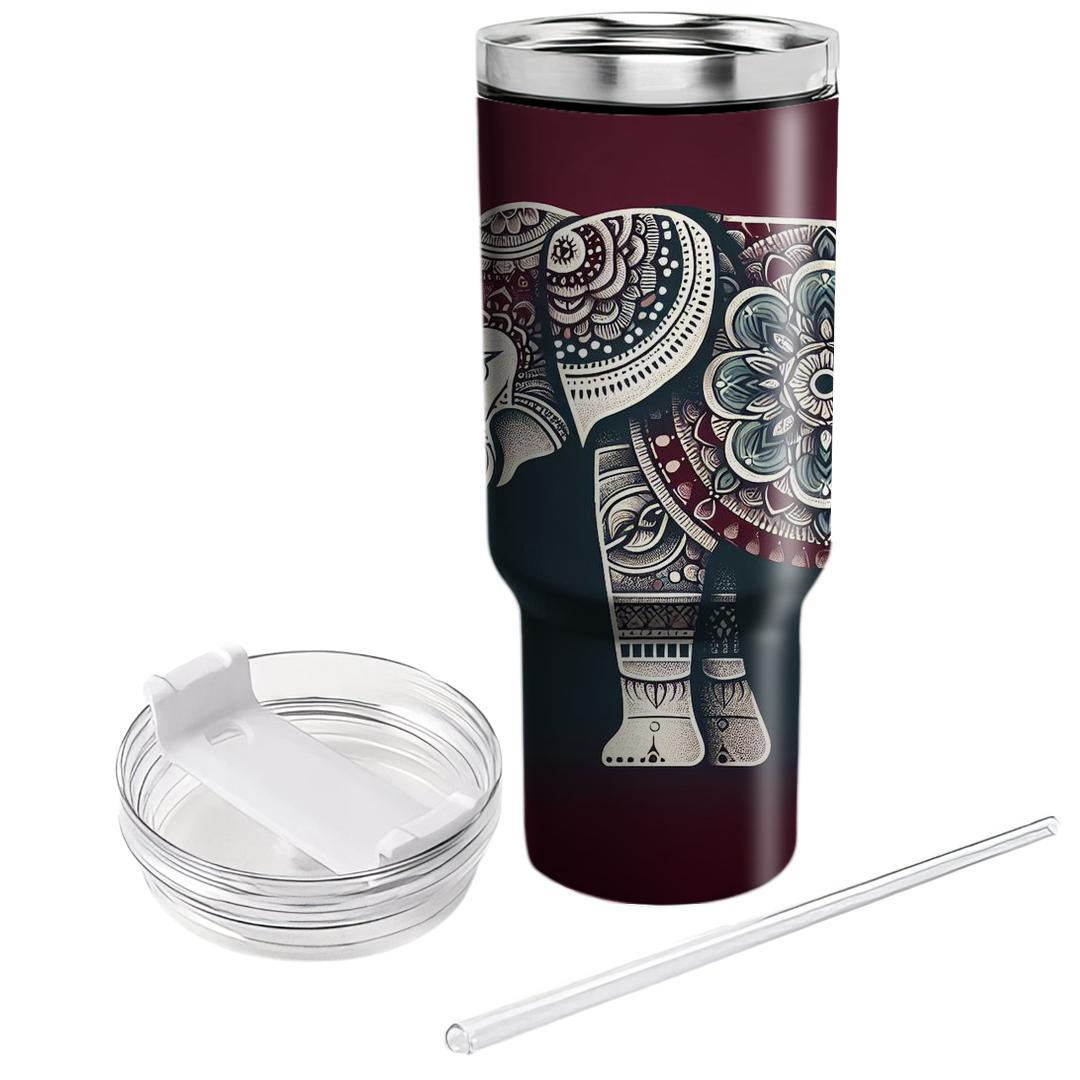 Abstract Elephant Mandala  Decorative Tumblers