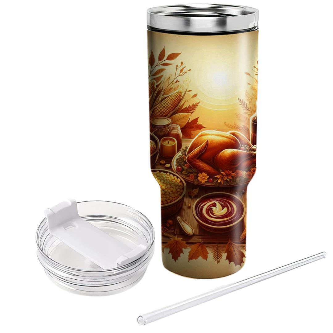 Reflections Of Tradition - A Thanksgiving  Tumbler Cups
