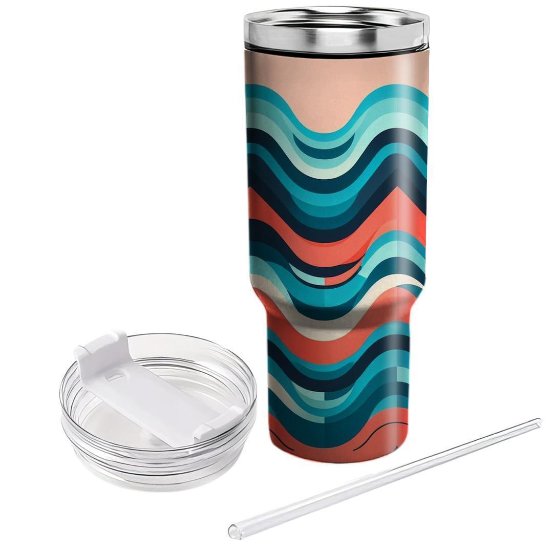 Dynamic Chevron Wave  Custom Tumblers