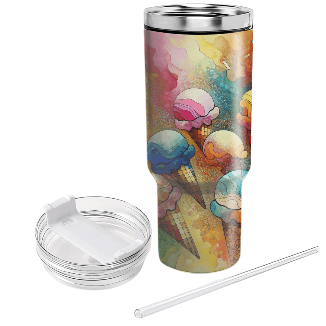 Summer Ice Cream Dreams  Personalized Tumblers