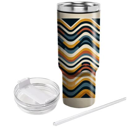 Retro Chevron Wave  Decorative Tumblers