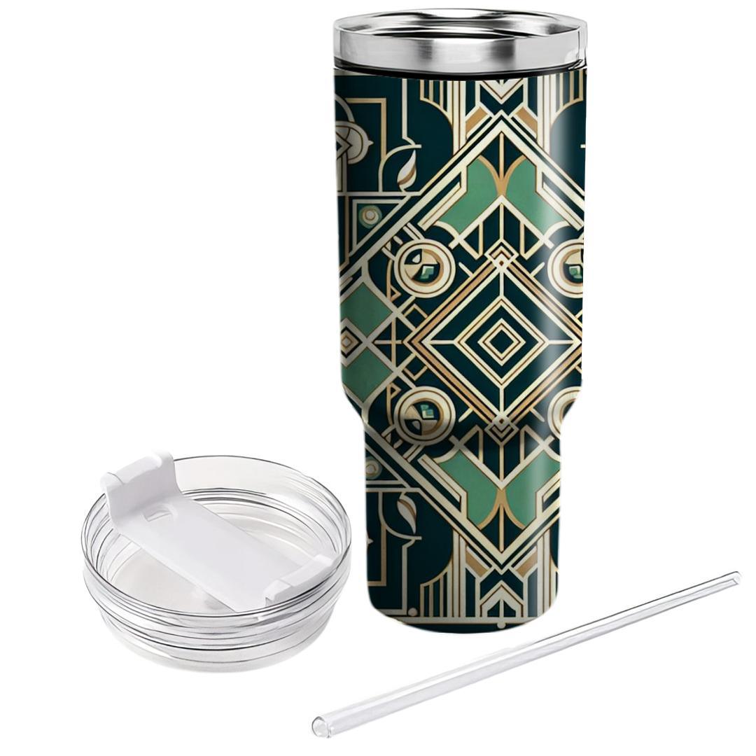 Art Deco Blossom  Tumblers With Lids