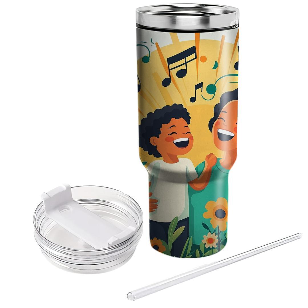 The Echoes Of Laughter: A Mother’s Joyful Serenade Insulated Tumblers