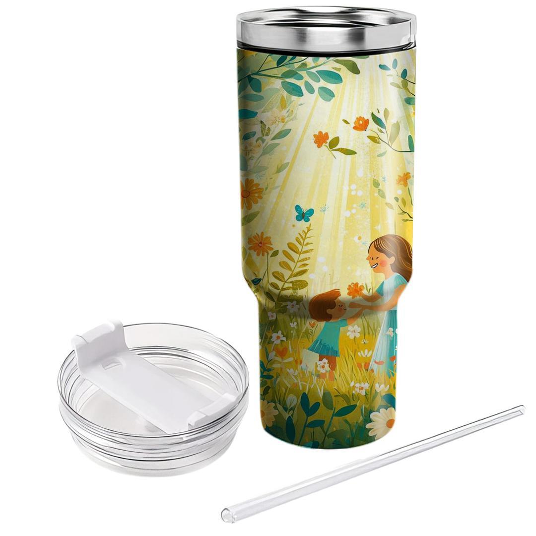 The Echo Of Laughter: A Mother’s Joy In Every Moment Tumblers With Lids