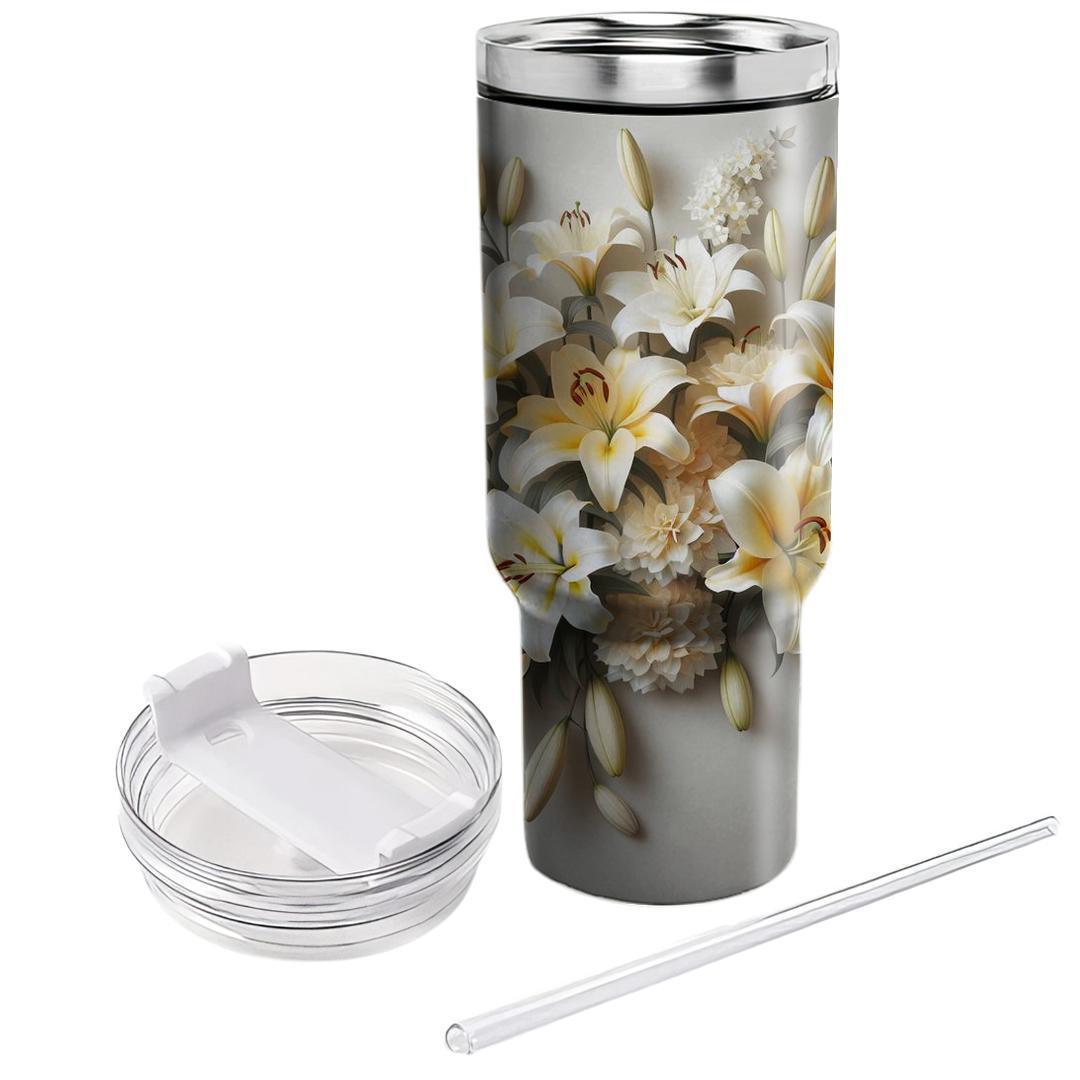 Ethereal Lily Cascade  Tumbler Cups