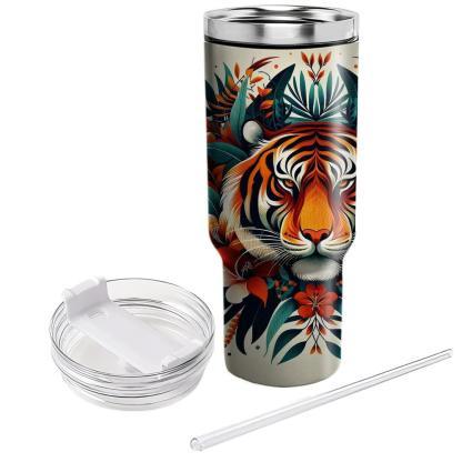 Fierce Tiger Spirit  Tumblers With Lids