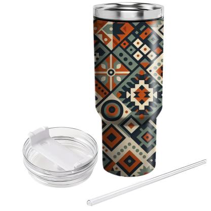 Earthy Tribal Mosaic  Tumblers For Gifts