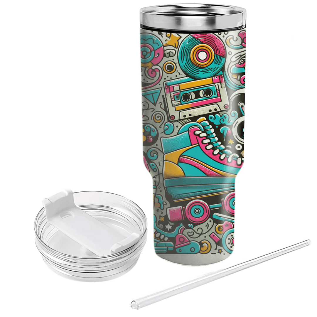 Funky 80s Doodle  Tumbler Cups