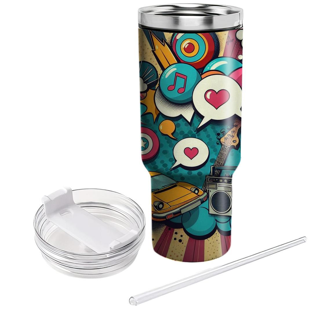 Vintage Pop Art Explosion  Travel Tumblers