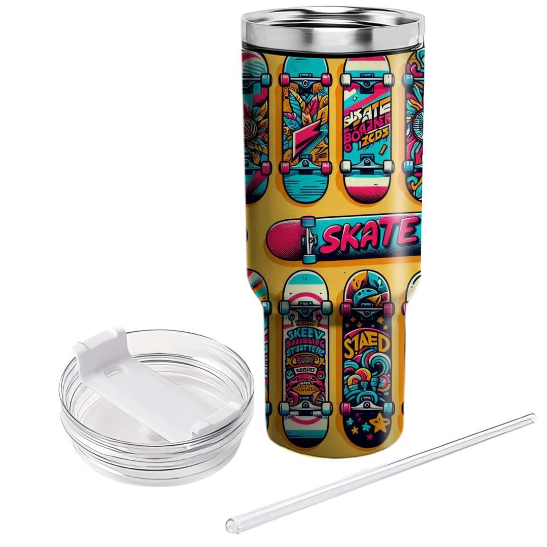 Classic Retro Skateboard  Custom Tumblers