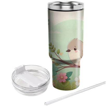Charming Little Bird  Tumblers With Lids
