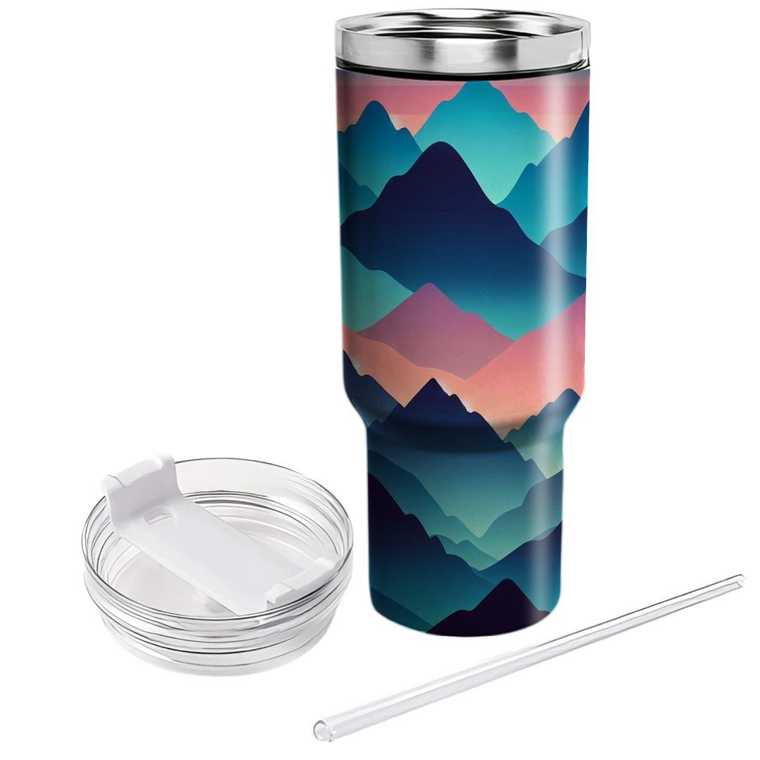 Mountain Summit Design  Tumblers With Lids