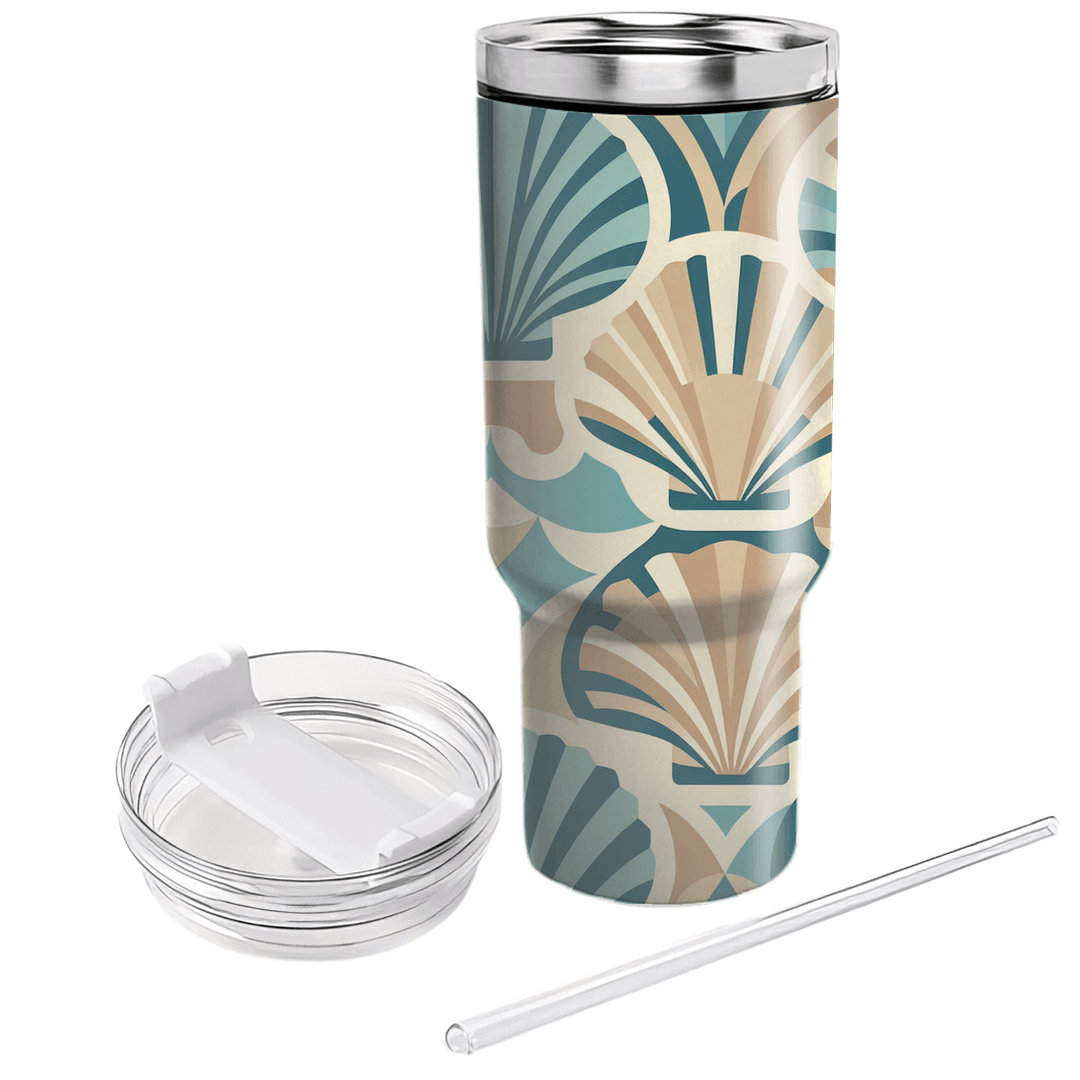 Geometric Shell Pattern Tumbler Cups
