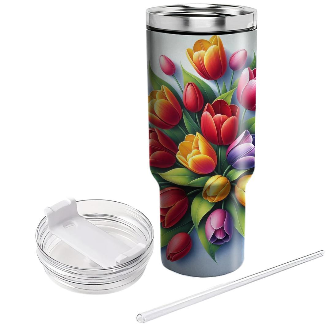 Charming Tulip Harmony  Personalized Tumblers