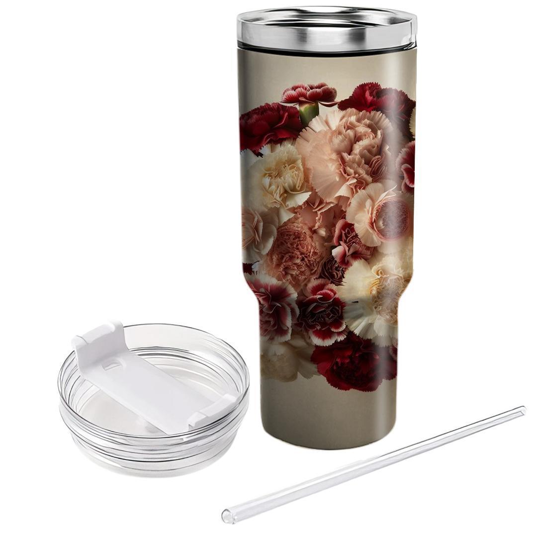 Classic Carnation Bouquet  Tumbler Cups