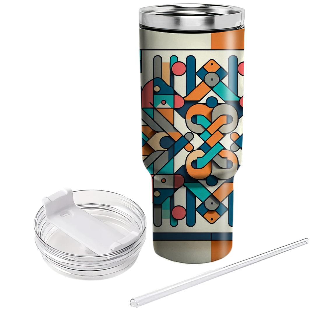 Fun Geometric Puzzle  Travel Tumblers