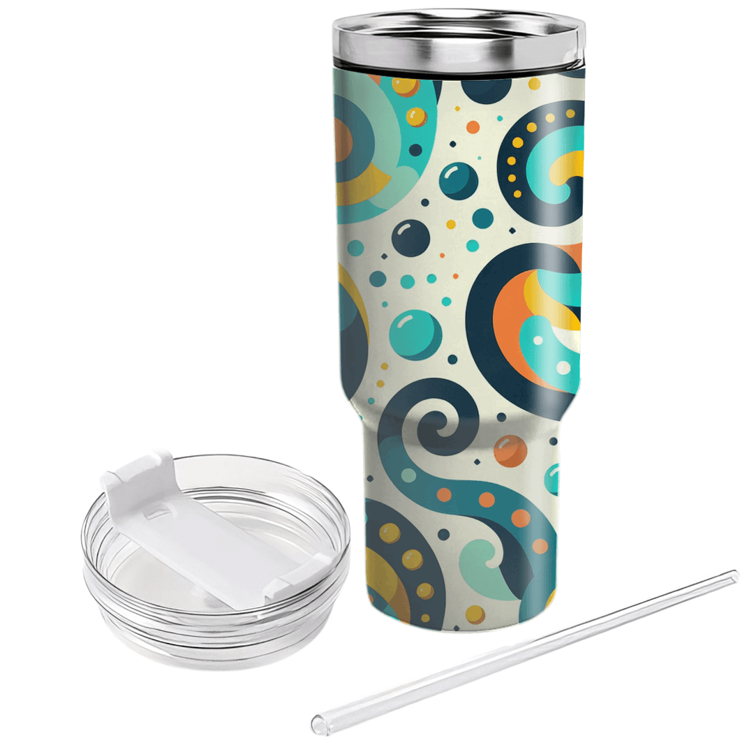 Spiral Dot Explosion  Decorative Tumblers