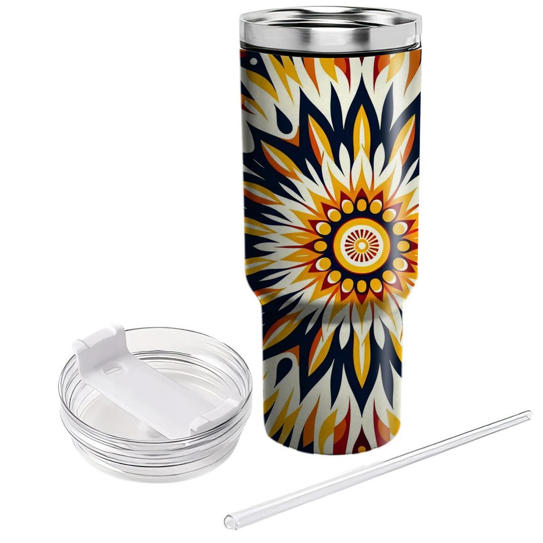 Radiant Sunburst Pattern  Insulated Tumblers