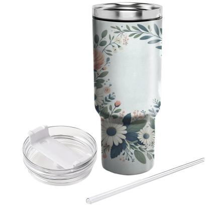 Gorgeous Floral Wreath  Insulated Tumblers