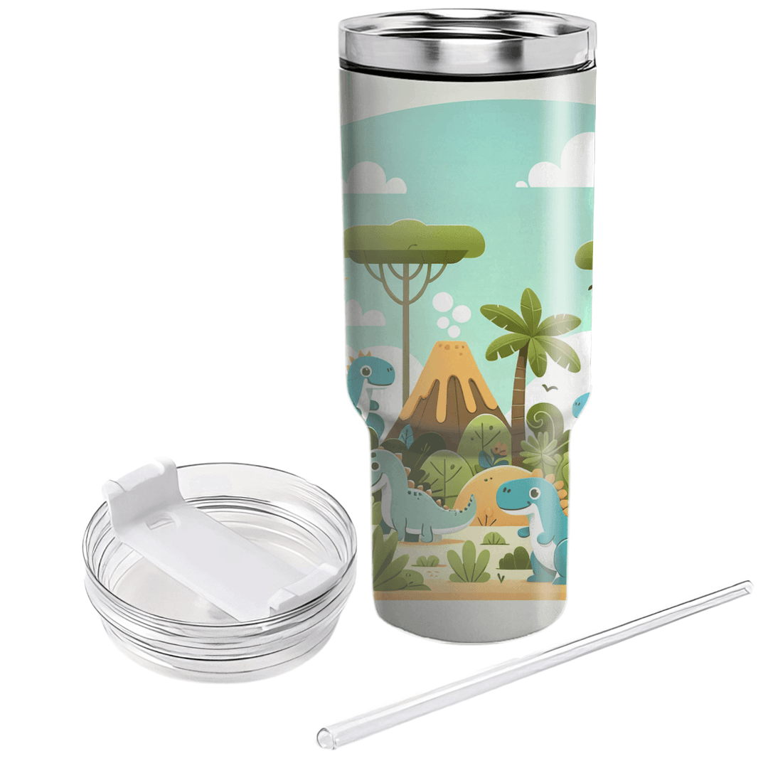 Playful Dinosaur Safari Tumblers With Lids