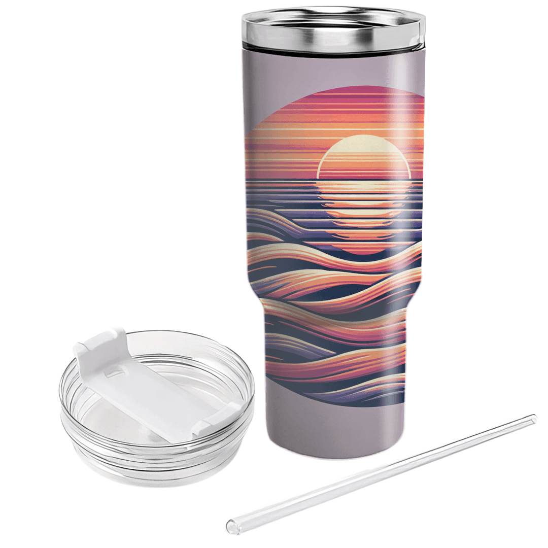 Sunset Ripple Effects Travel Tumblers