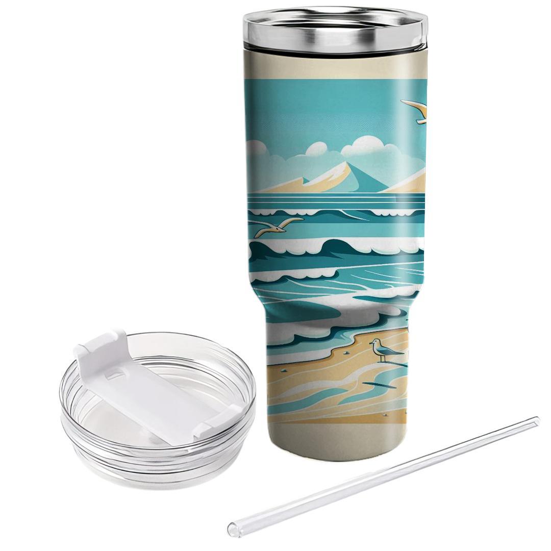 Summer Sandy Shores  Travel Tumblers