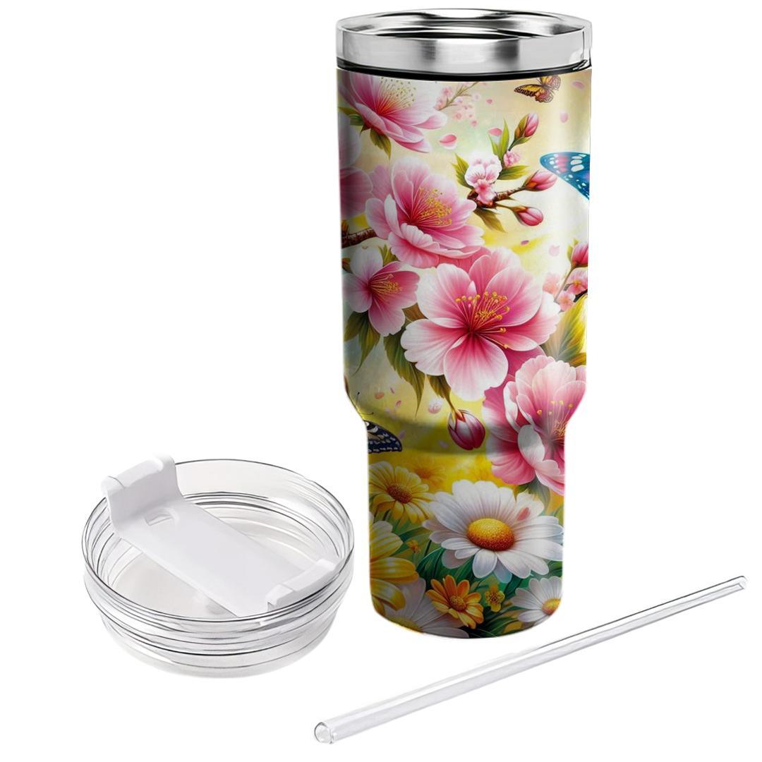 Spring Blossoms In The Breeze  Travel Tumblers