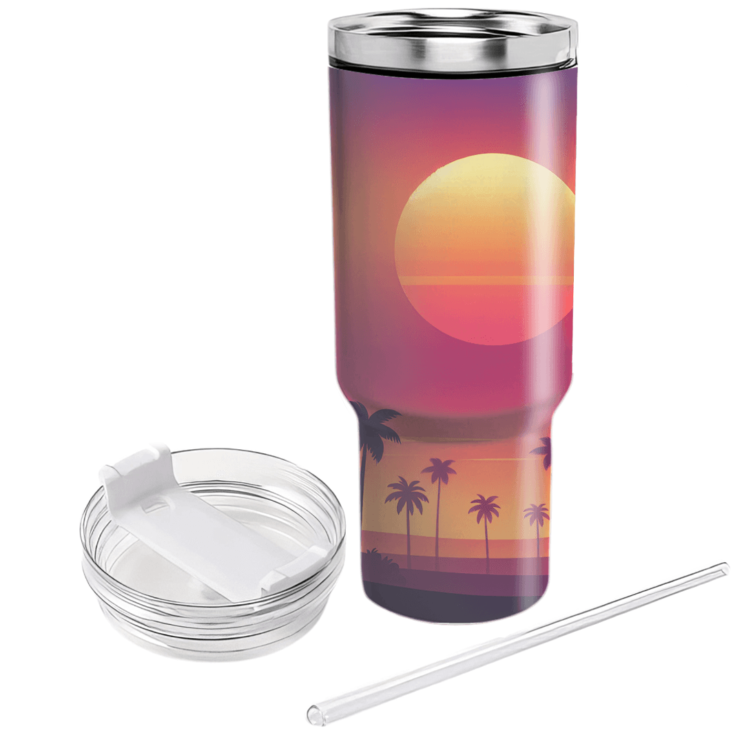 Sunset Palms  Custom Tumblers