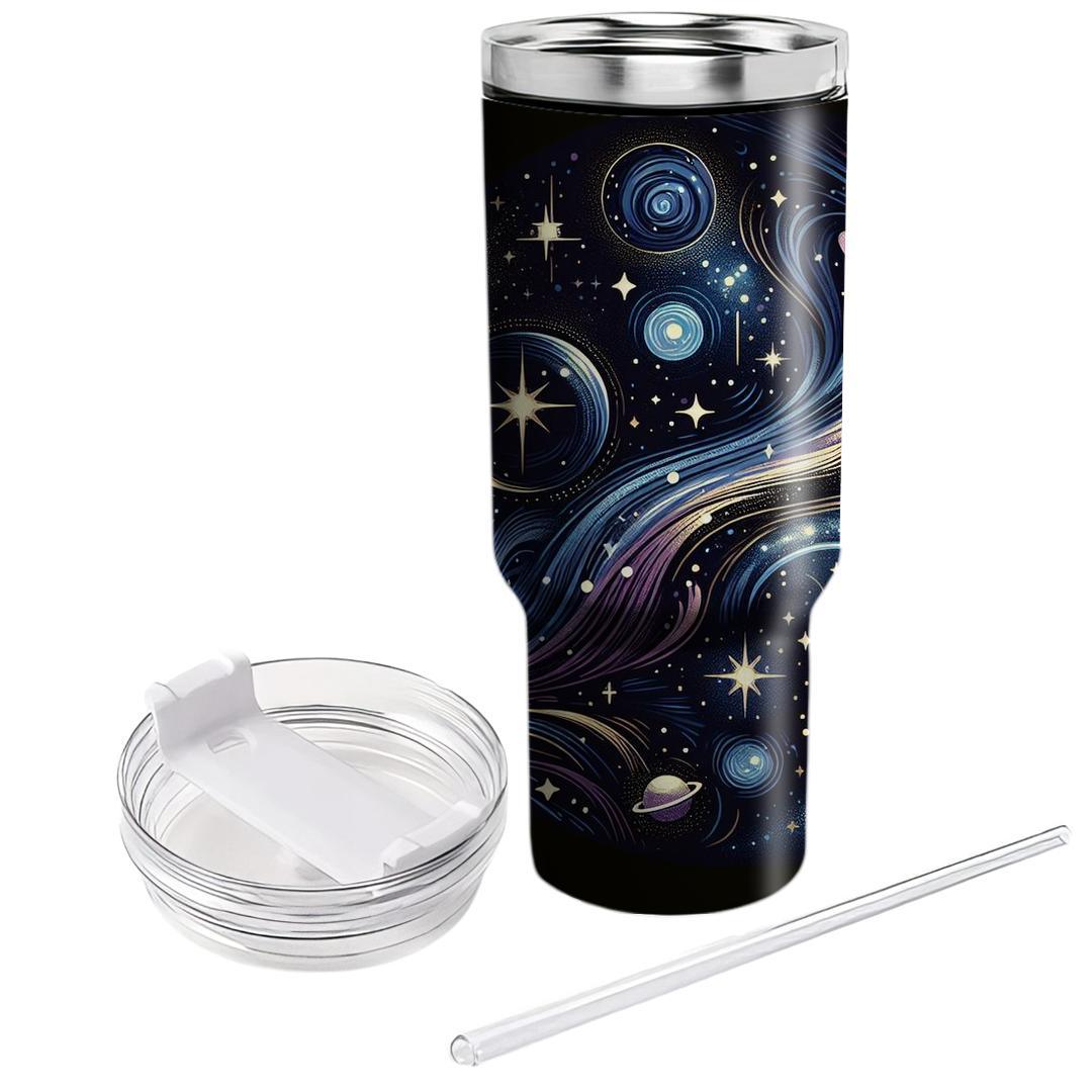 Retro Starscape  Personalized Tumblers