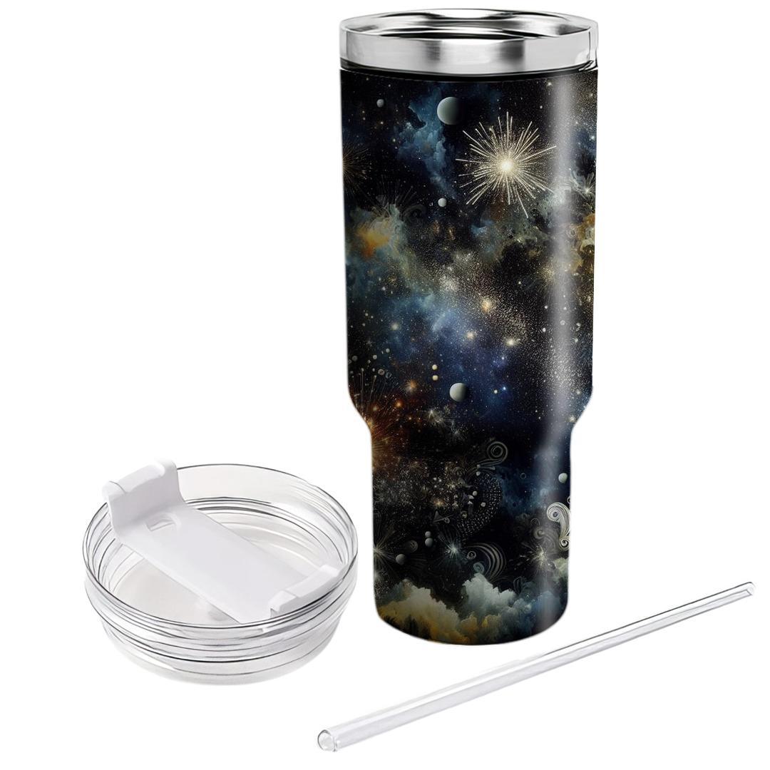 Cosmic Connections - New Year’s Eve  Decorative Tumblers