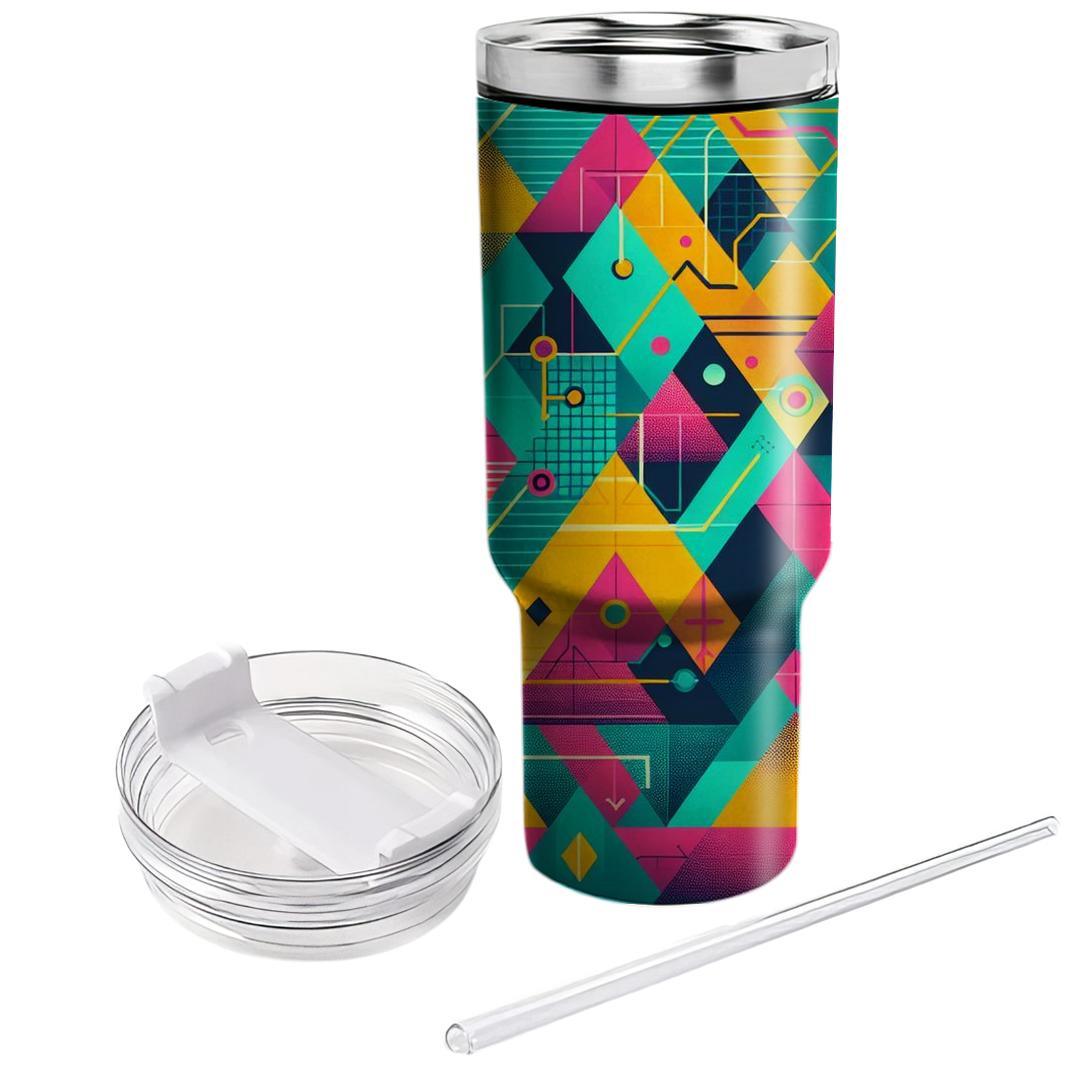 Techno Triangles  Personalized Tumblers