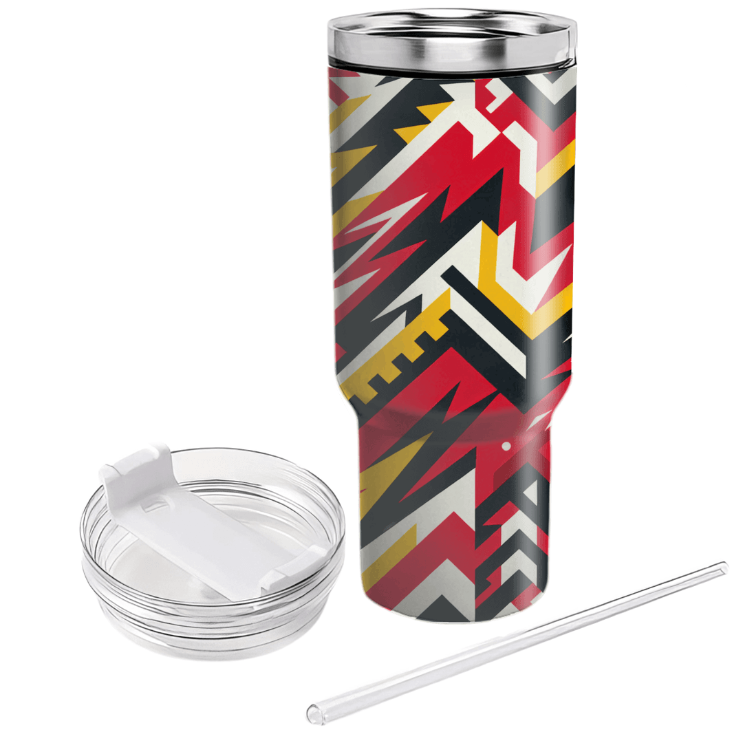Dynamic Zigzag Flow Custom Tumblers