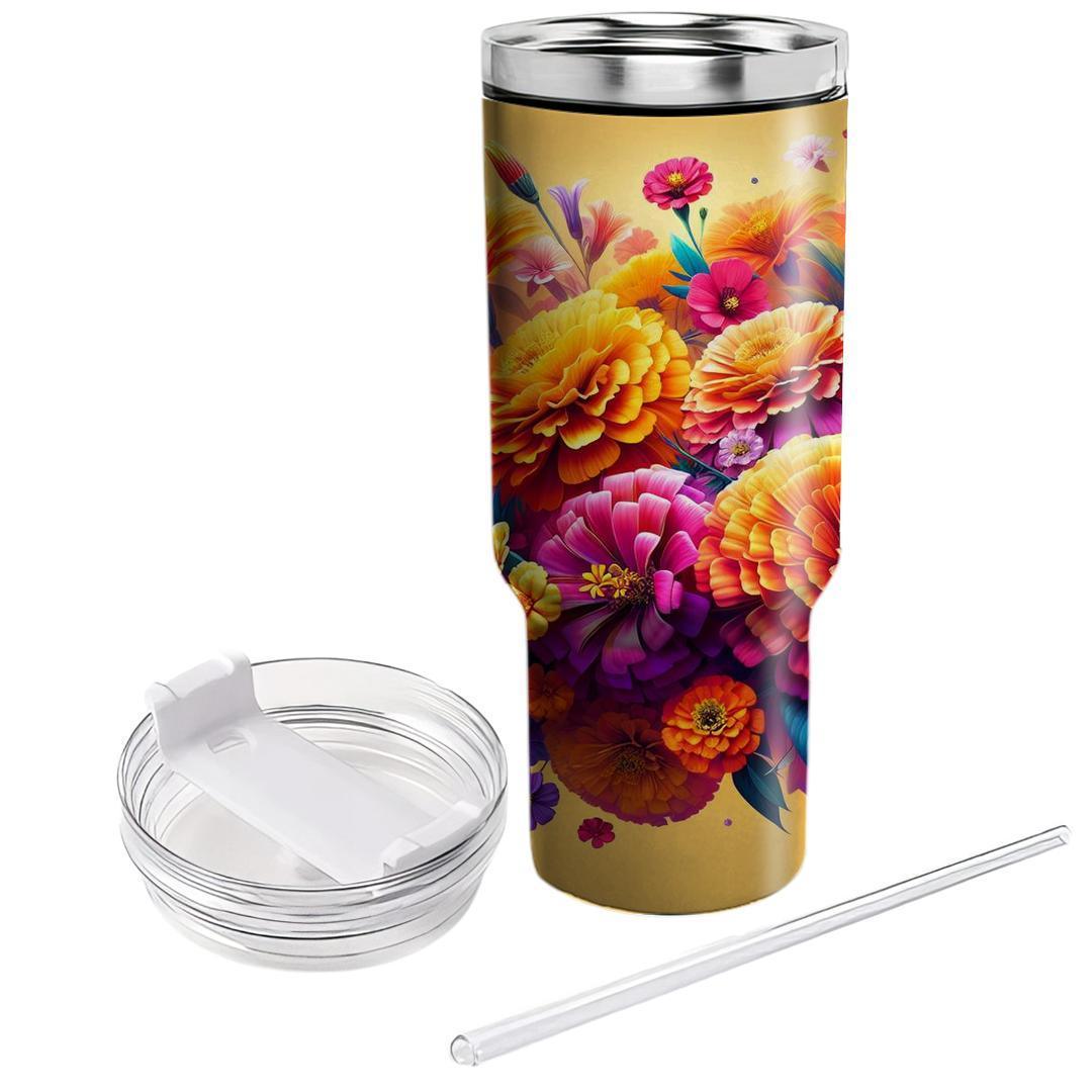 Floral Fiesta Delight  Tumbler Cups
