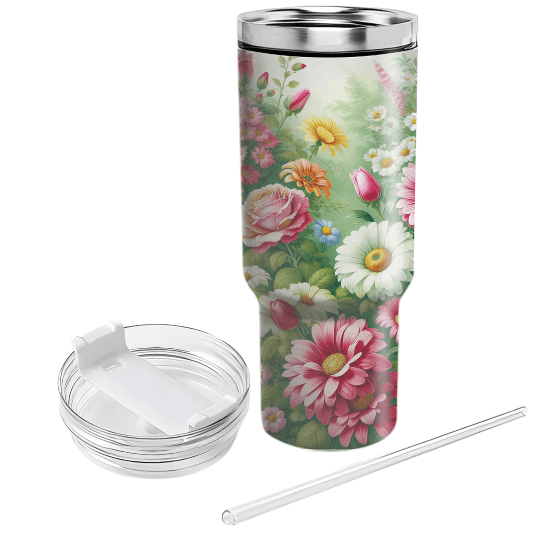 Lively Blooming Garden  Tumblers With Lids