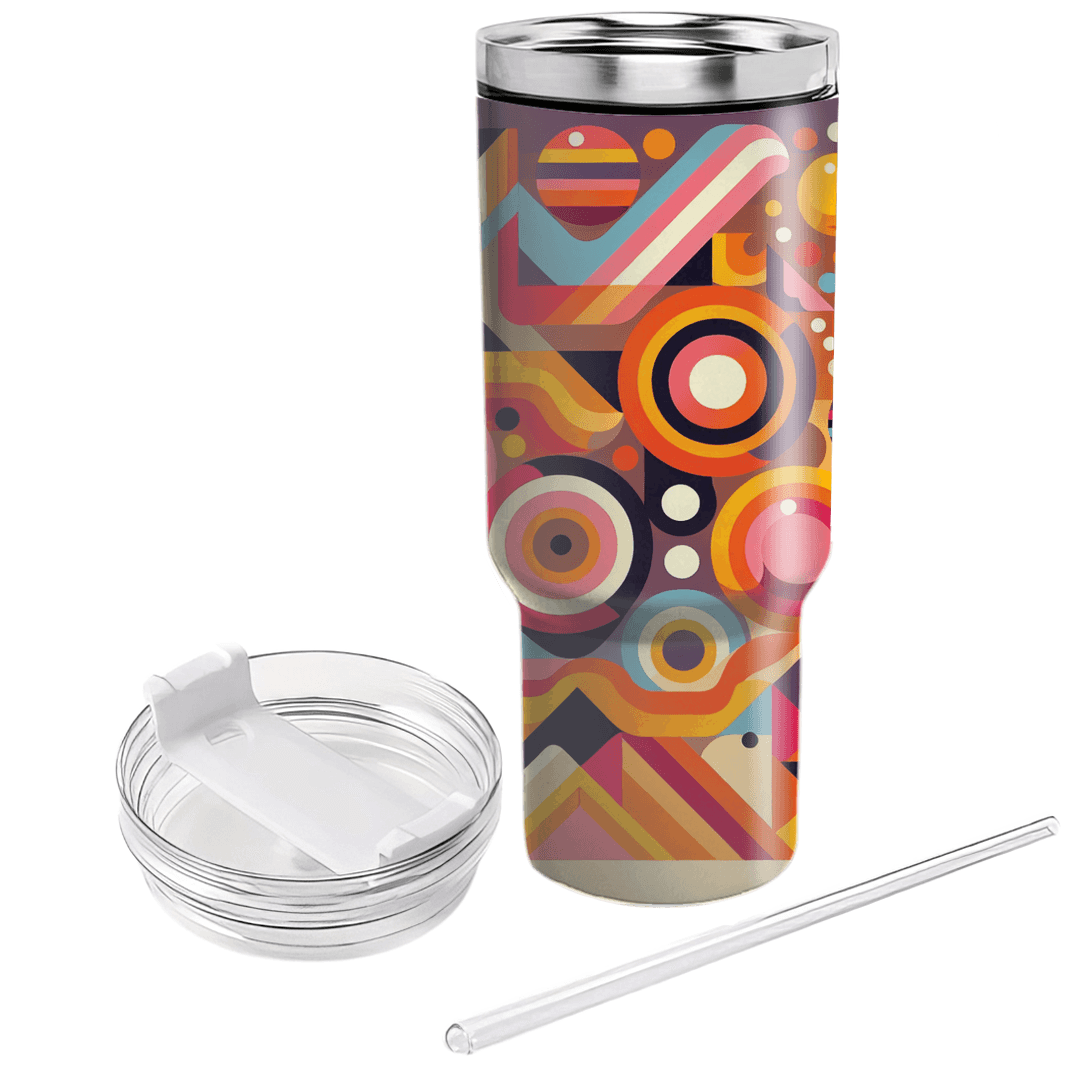 Funky Geometric Burst  Personalized Tumblers