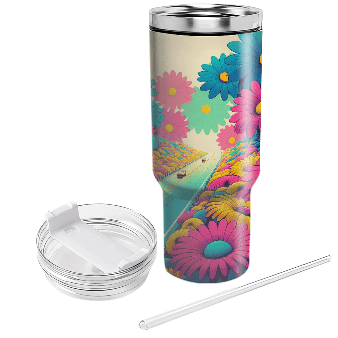Funky Flower Power  Custom Tumblers