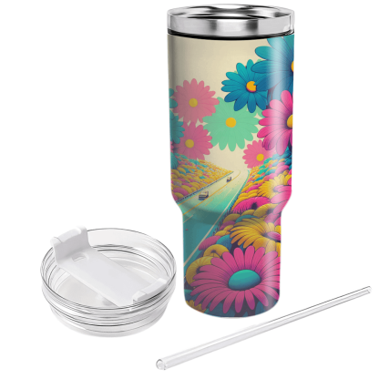 Funky Flower Power  Custom Tumblers