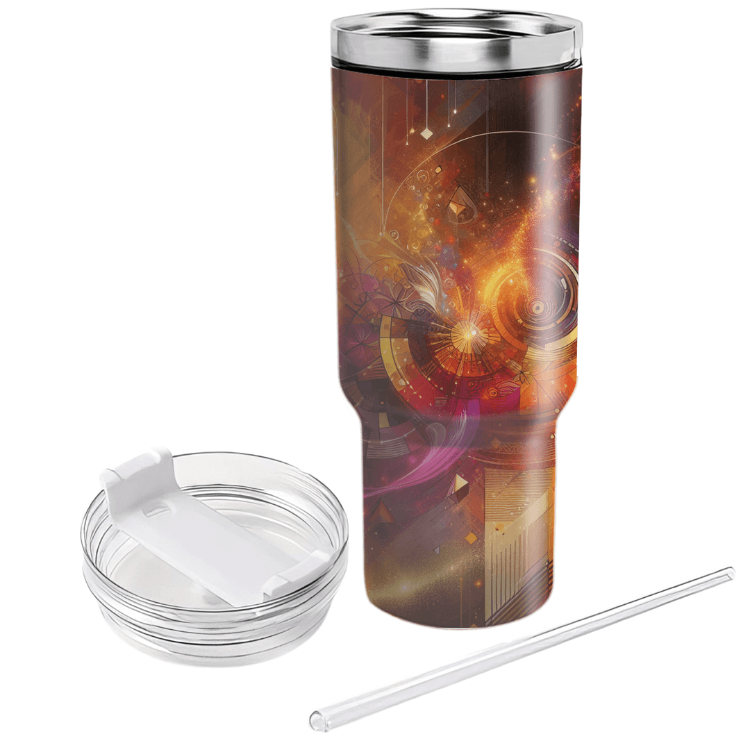 Echoes Of Festival Lights - An Abstract Diwali  Travel Tumblers