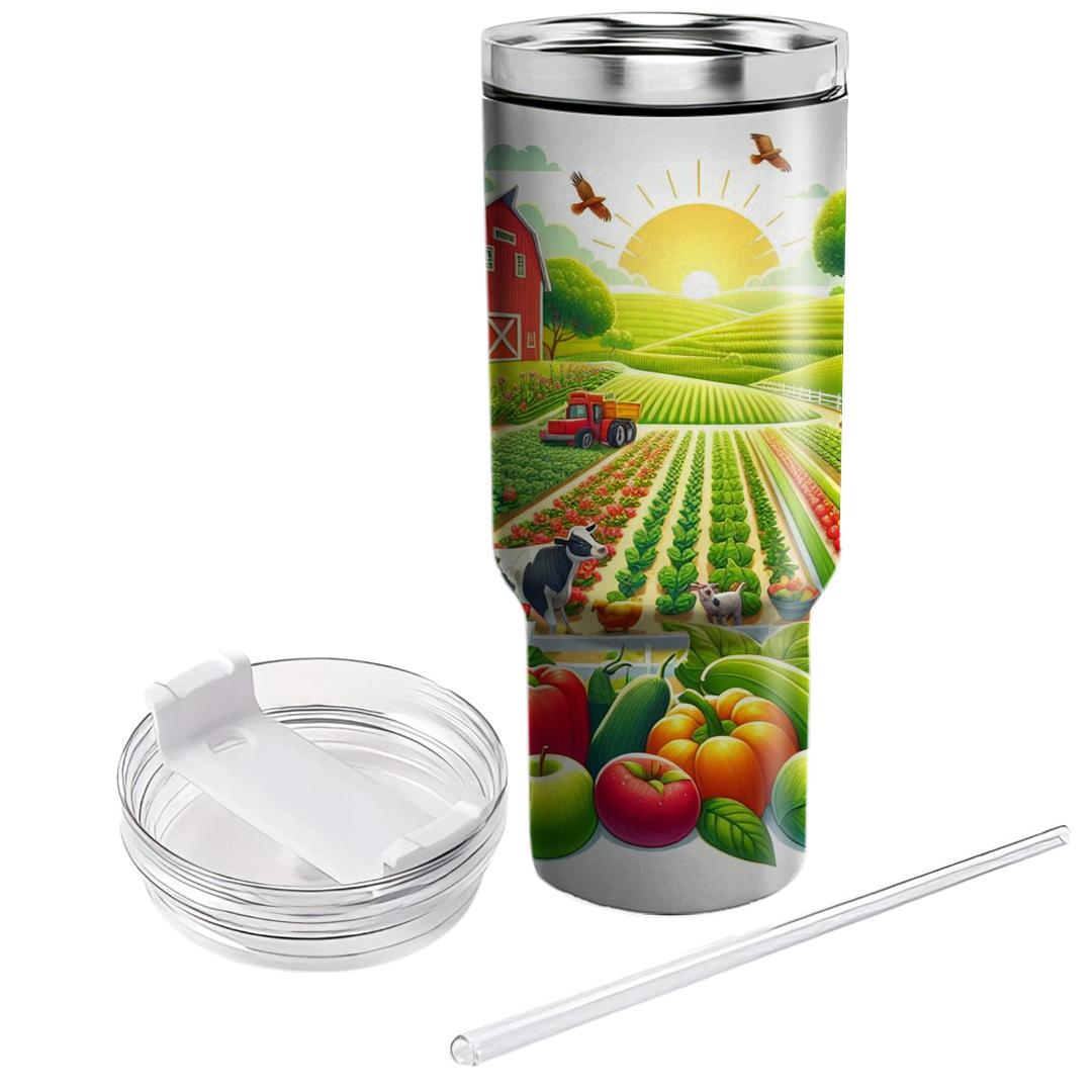 Groovy Farm Fresh  Travel Tumblers