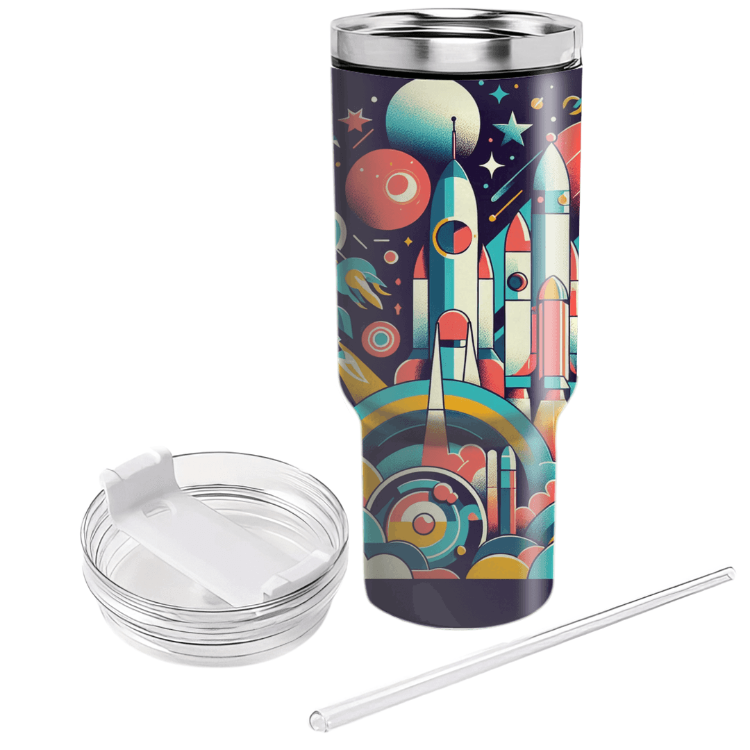 Cosmic Retro Adventures Travel Tumblers