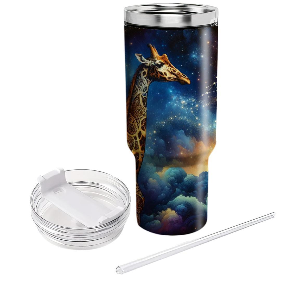 Magical Giraffe Starry Night  Personalized Tumblers