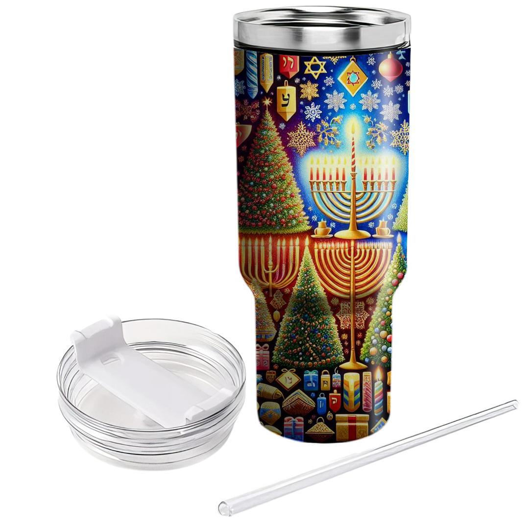 Cultural Fusion - Christmas And Hanukkah  Decorative Tumblers