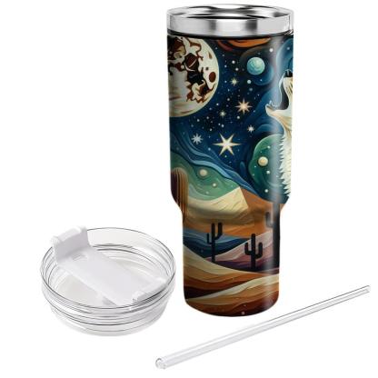 Cunning Coyote Moonlight  Tumblers With Lids