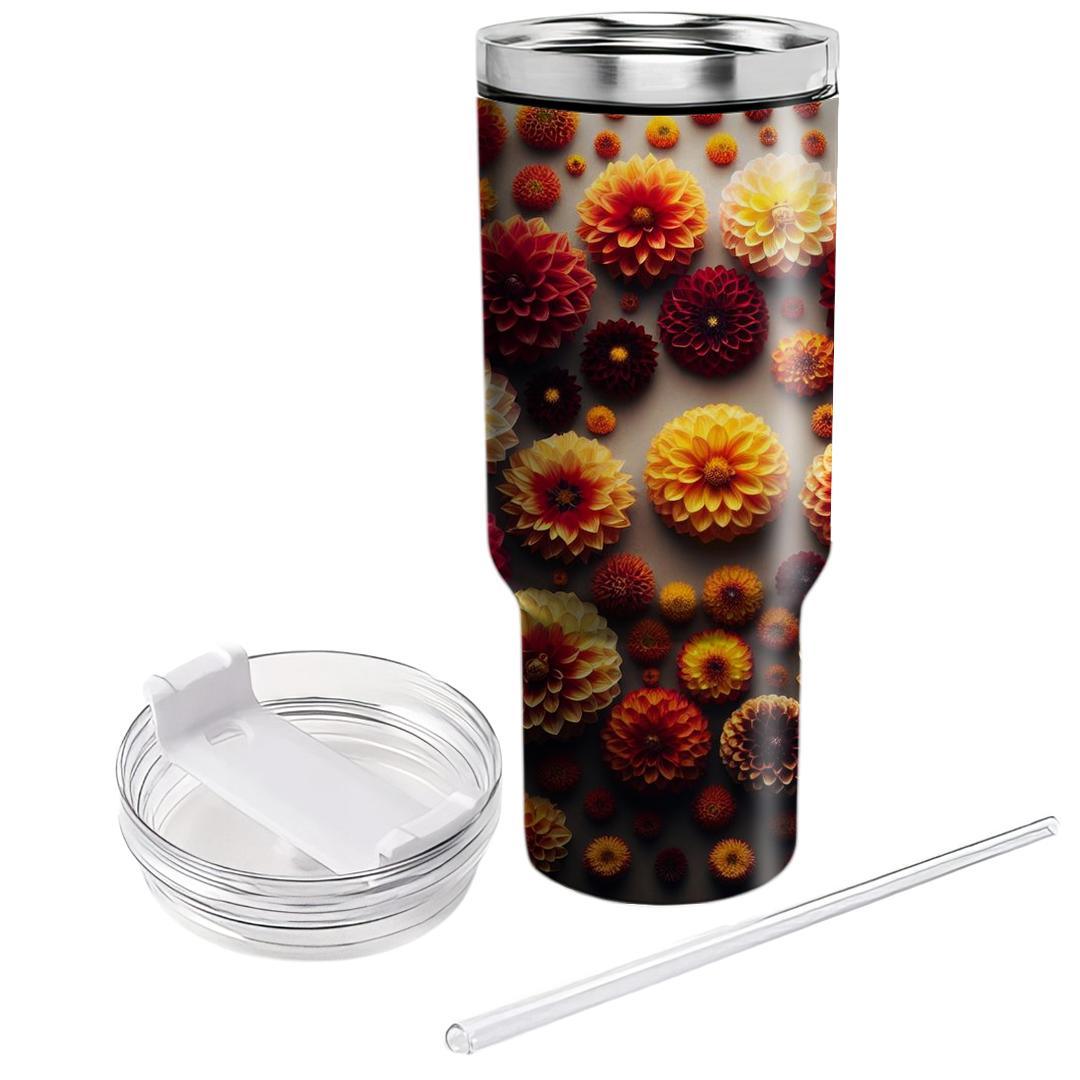 Sunset Dahlia Dreams  Tumbler Cups