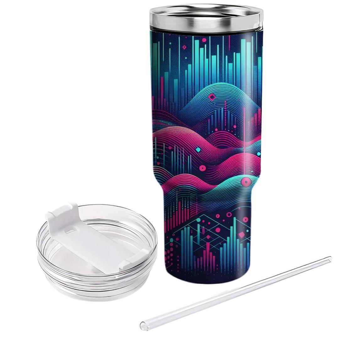 Digital Synthwave Vibes  Personalized Tumblers