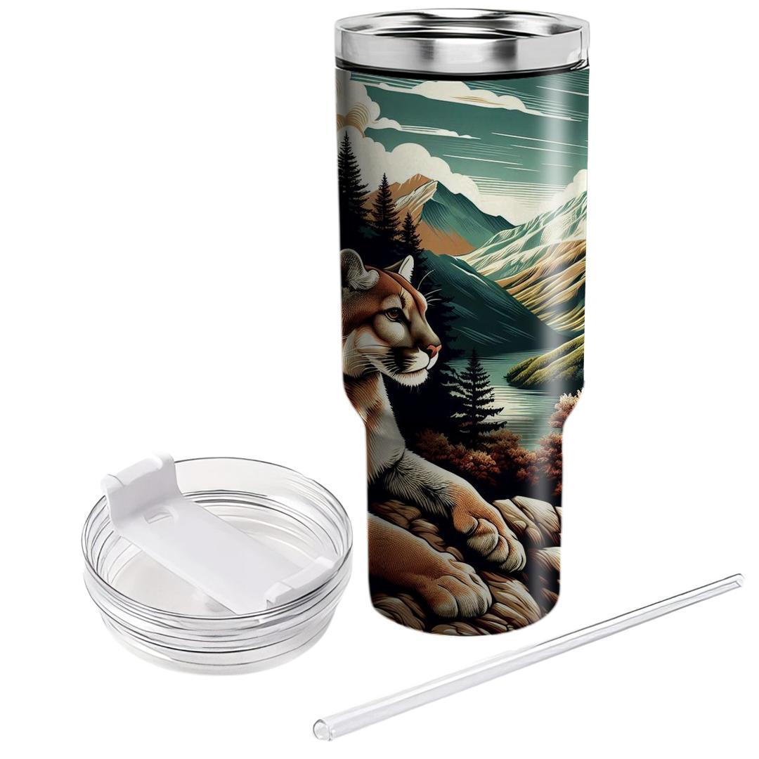 Majestic Mountain Lion  Personalized Tumblers